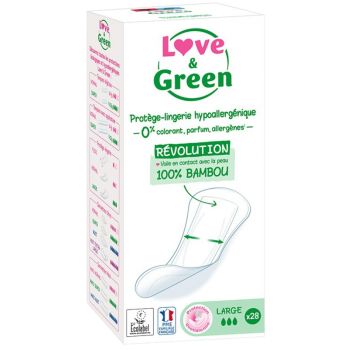Hypoallergene Slipeinlagen Large Love & Green - 28 Slipeinlagen