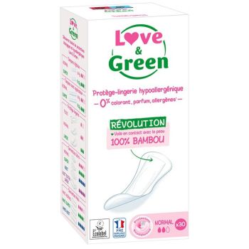 Hypoallergene Slipeinlagen Normal Love & Green - 30 Slipeinlagen