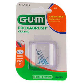 Proxabrush Nachfüllungen Interdentalbürsten 0,9 mm Gum - Packung mit 8 Nachfüllungen
