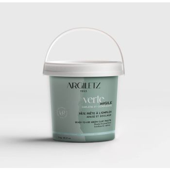 Fertige grüne Tonpaste Argiletz - 1 kg Topf