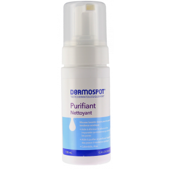 Reinigender, sanfter Schaumreiniger Dermospot - Pumpflasche mit 130 ml
