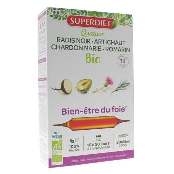 Bio Leberwohl-Quartett Super Diet - Box mit 20 Ampullen