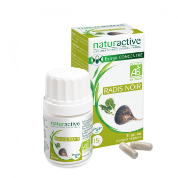 Schwarzer Rettich Bio Naturactive - Packung mit 30 Kapseln