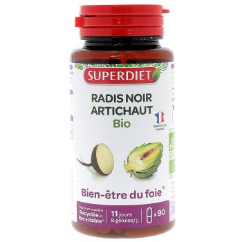 Schwarzer Rettich Bio-Artischocke Super Diet - Dose mit 90 Kapseln