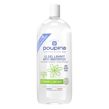 Nachfüllung Anti-Reizungs-Waschgel Poupina - Flasche 1L