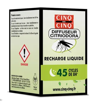 Flüssigkeitsnachfüllung für Citriodora-Mückenschutzmittel Cinq sur Cinq - Flasche mit 25 ml