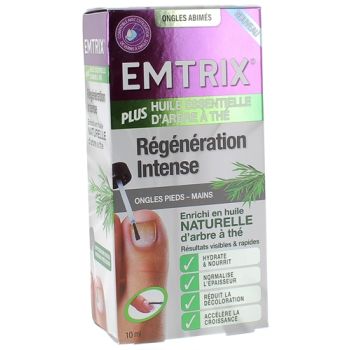 Intensive Regeneration beschädigter Nägel Teebaumöl Emtrix - Flasche mit 10 ml