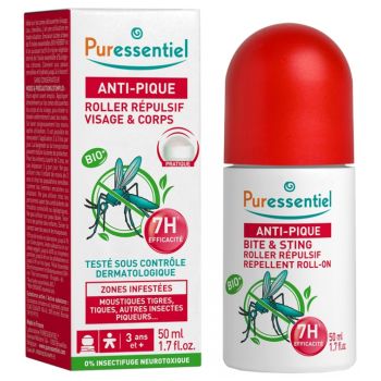 Roller abweisend Gesicht & Körper gegen Stiche Puressentiel - Roller von 50 ml