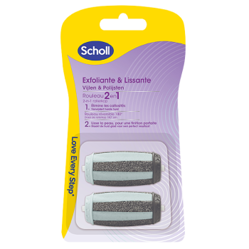 Velvet Smooth Ersatz-Exfoliations- und Glättungsrollen Scholl - 2 Ersatzrollen