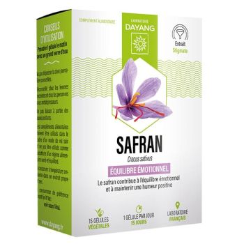 Safran emotionale Balance Dayang - Packung mit 15 Kapseln