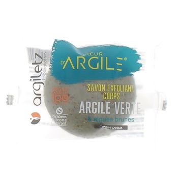 Körperpeeling-Seife mit grüner Tonerde Argiletz - 100 g Stück