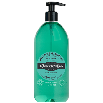 Flüssige Marseille-Seife mit Aloe Vera Le Comptoir du Bain - Pumpflasche 1 L