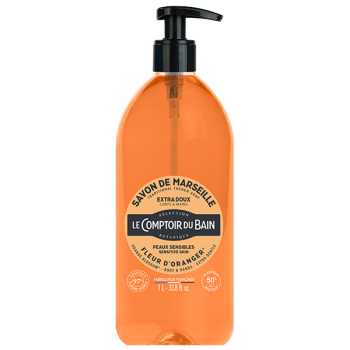 Flüssige Marseille-Seife mit Orangenblüte Le Comptoir du Bain - Pumpflasche 1L