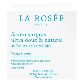 Ultra sanfte & natürliche Überfettung Seife La Rosée - 100 g Stück