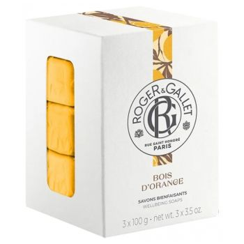 Heilende Seifen Holz von Orange Roger & Gallet - Geschenkset mit 3 Seifen à 100 g