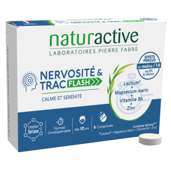 Nervosität & Lampenfieber Flash Naturactive - Packung mit 6 orodispersiblen Tabletten