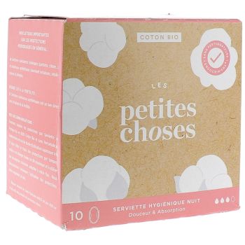 Bio-Nachtbinden Les Petites Choses - Packung mit 10 Binden