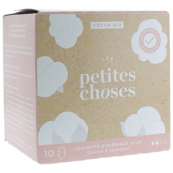 Bio-Baumwoll-Slipeinlagen Normal Les Petites Choses - Packung mit 10 Slipeinlagen