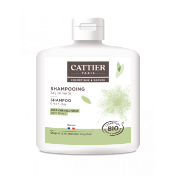Bio Grüner Ton Shampoo (fettige Kopfhaut) Cattier - Flasche 250 ml