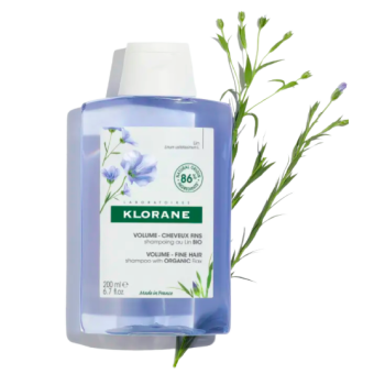Bio-Leinsamen Volumen Shampoo Klorane - 200ml Flasche