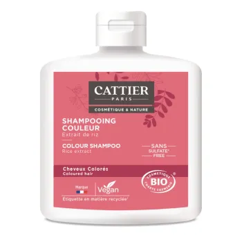 Sulfatfreies Shampoo für coloriertes Haar bio Cattier - Flasche 250 ml