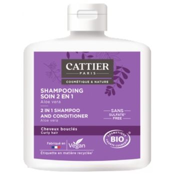Shampoo 2in1 Bio Aloe Vera für lockiges Haar Cattier - Flasche mit 250 ml