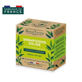 Festes Shampoo für normales Haar mit grünem Tee Duft BeauTerra - Shampoo von 75 g