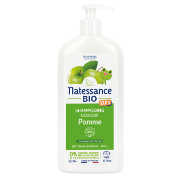 Shampooing Kids mit Bio-Apfel Natessance - Pumpflasche 500ml