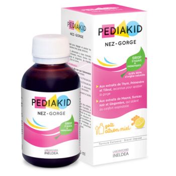 Pediakid Nase-Hals Geschmack Honig Zitrone - Flasche mit 125 ml