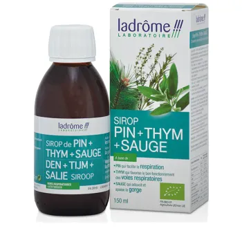 Bio Thymian- und Salbei-Tannensirup Ladrôme - Flasche mit 150 ml