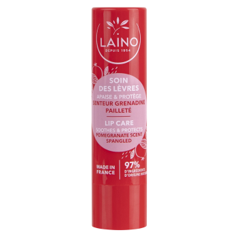 Glitzernder Lippenbalsam mit Grenadine-Duft Laino - 1 Stick à 4 g