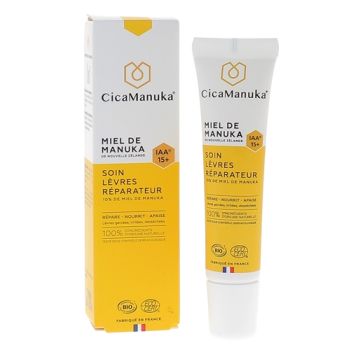 Lippenpflege reparierend 10% Manuka-Honig IAA 15+ bio CicaManuka - Tube mit 15 ml