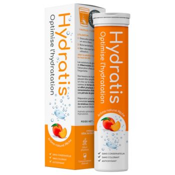 Hydratis Pfirsichgeschmack Hydratationslösung - Tube mit 20 Brausetabletten