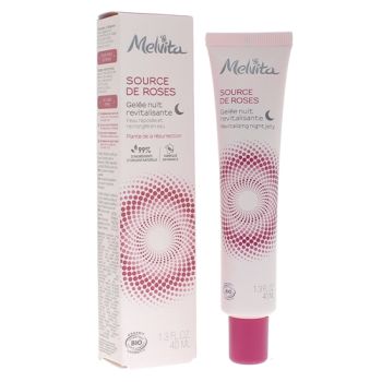 Revitalisierendes Nachtgel mit Rosen von Melvita - 40ml Tube