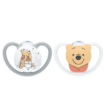 Space Silikon Schnuller Winnie 6-18 Monate NUK - 2er Pack Schnuller