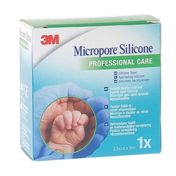 Silikonpflaster Micropore 3M - Band von 25 mm x 5 m