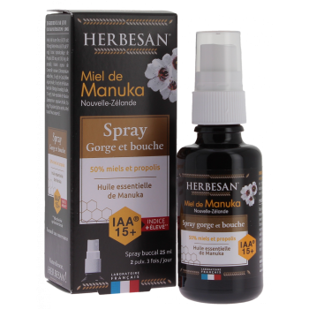 Manuka-Honig Hals- und Mundspray Herbesan - Spray mit 25 ml