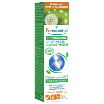 Bio ätherisches Öl Nasenspray zur Dekongestionierung Puressentiel - Spray mit 30 ml