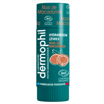 Bio Macadamianuss Lippenbalsam Dermophil Indien - Stick mit 4 g