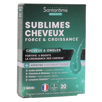 Wunderschönes Haar Kraft & Wachstum Santarome - Packung mit 30 Tabletten