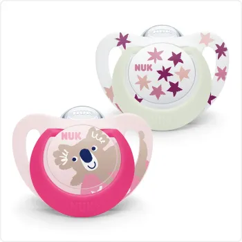 Schnuller Starlight Tag & Nacht 6-18 Monate NUK - 2er Pack Schnuller