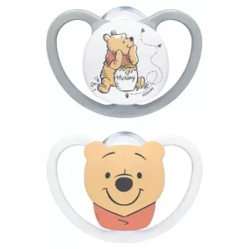 Silikon-Schnuller Winnie 0-6 Monate NUK - 2er-Pack Schnuller