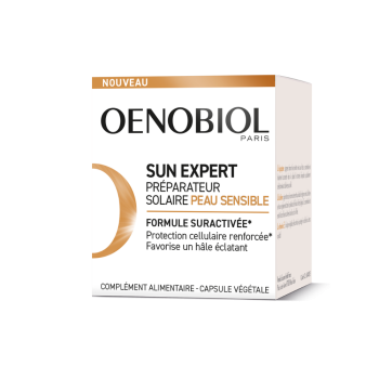 Sun Expert Sonnenvorbereitung für empfindliche Haut Oenobiol - Dose mit 30 Kapseln