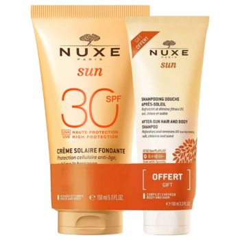 Leckere Milch hoher Schutz Gesicht und Körper SPF30 + Duschshampoo nach der Sonne 100 ml geschenkt Nuxe Sun - Tube von 150ml