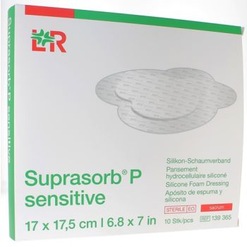 Suprasorb P sensitive Sakral hydrozellulärer Silikonverband 17x17,5 cm Lohmann & Rauscher - Schachtel mit 10 Verbänden