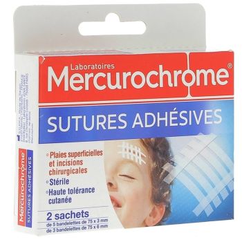Klebende Nähte Mercurochrome - Packungen mit 2 Beuteln