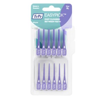Einfache Pick Silikon Zahnstocher lila XL TePe - 36 Einheiten
