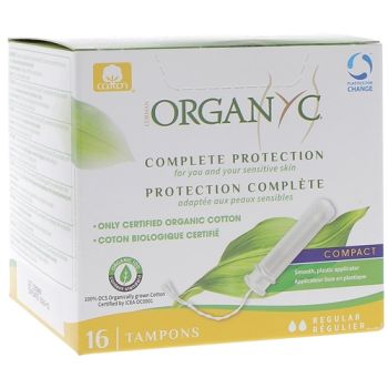 Normaler Tampon mit Bio-Applikator Organyc - Packung mit 16 Tampons