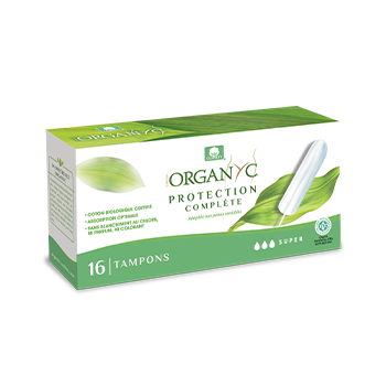 Super bio Tampons ohne Applikator Organyc - Packung mit 16 Tampons