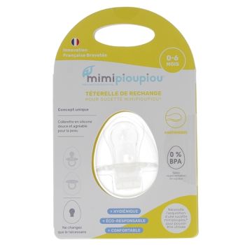 Anpassbare anatomische Sauger 0-6 Monate Mimipioupiou - ein Sauger